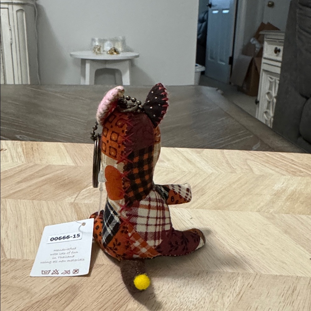 Handmade Horse Patchwork Plush Keychain - Picture 2 of 4